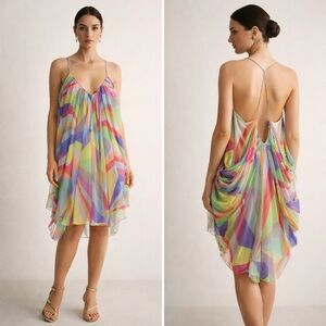 Mara Hoffman‎ Silk Multicolor Dress Sz.6 NWT